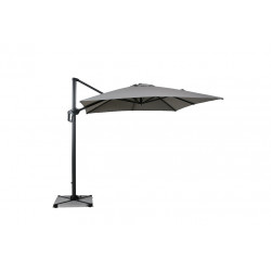 Parasol Déporté - Tom - 2,5x2,5m - Gris Clair Chiné - UPF 50+ - dalles en ciment incluses de marque Delorm, référence: J8980900