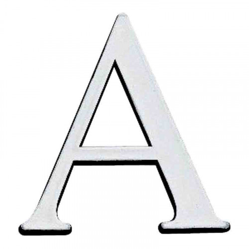 Lettre "H" adhésive plastique relief couleur or - Novap