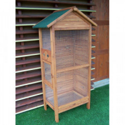 Cage à oiseaux - POH775 – 0,42 m² – Idéale pour 3 à 4 oiseaux - HABRITA