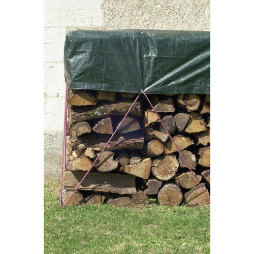Bâche de protection pour tas de bois, Dimensions 6 x 5 m